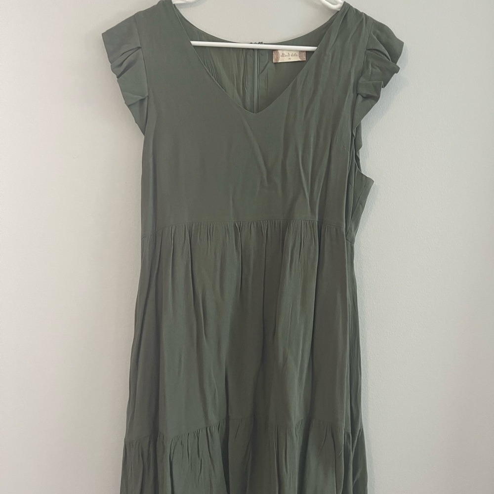 Altar’d State Olive Green Dress with side pockets